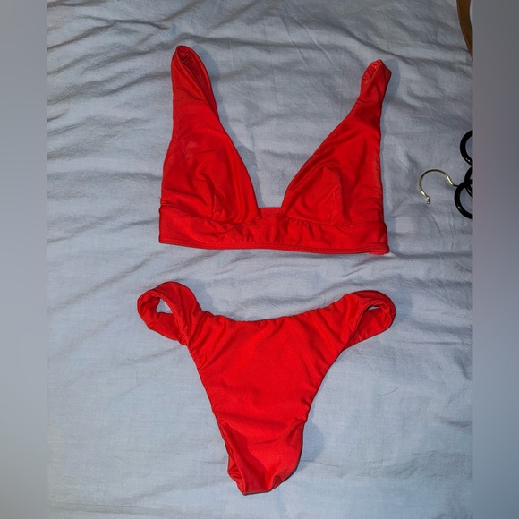 Volcom Red Bikini Set - Picture 2 of 3